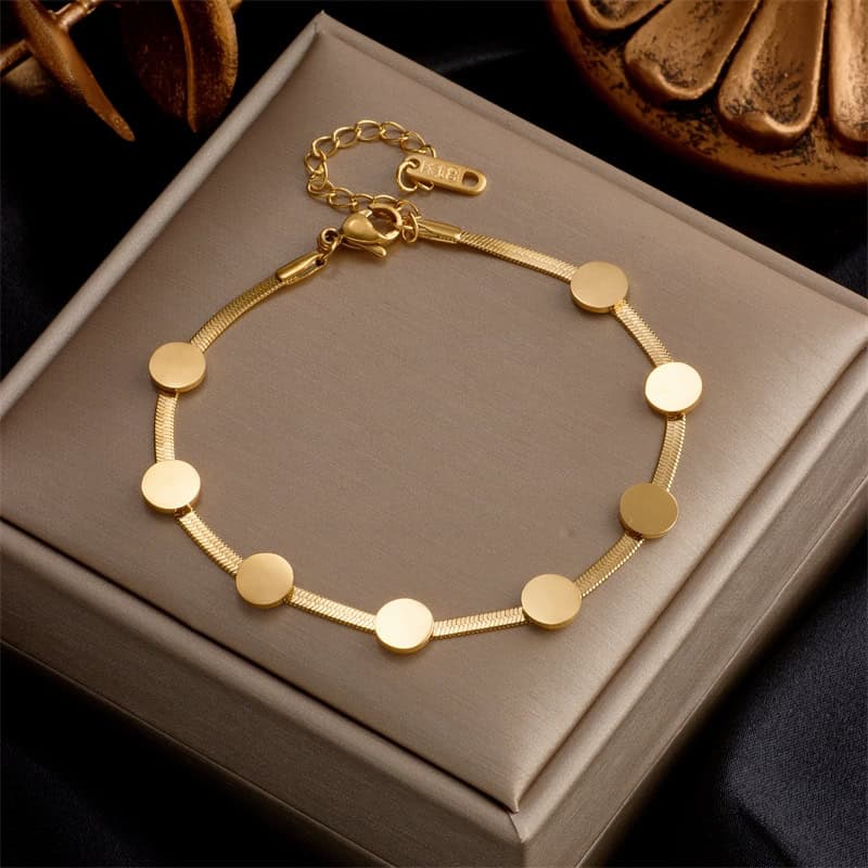 Gold Link Chain Bracelet For Women
