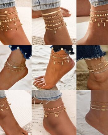 Shimmering Steps: A Collection of Glamorous Sparkling Ankle Bracelets
