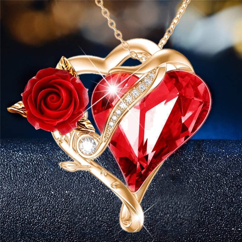 Gold or Silver Sweet Rose Necklace