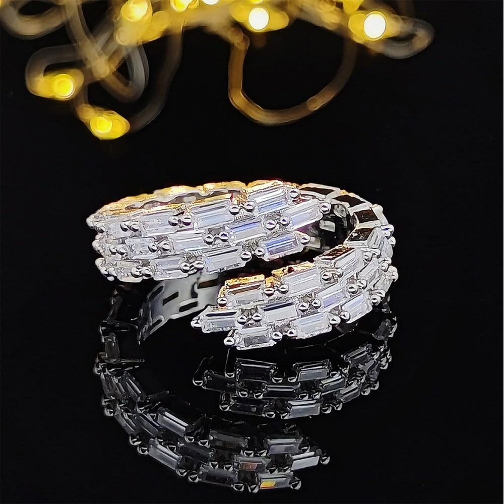 Amazon No Tiene estos Anillos por el momento. Beautiful Darling Rings Ad Color Open Adjustable Ring for Women Gold And Silver Color Wedding Party Gift