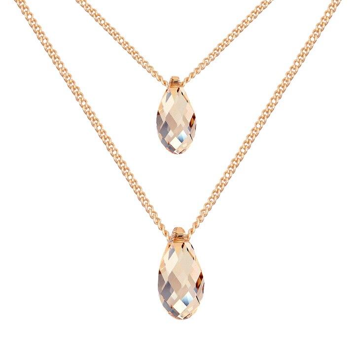 ANNGILL Crystals from Swarovski Elements Waterdrop Choker Necklaces Vintage Fashion Multi Color Necklace for Women Boho Jewelry