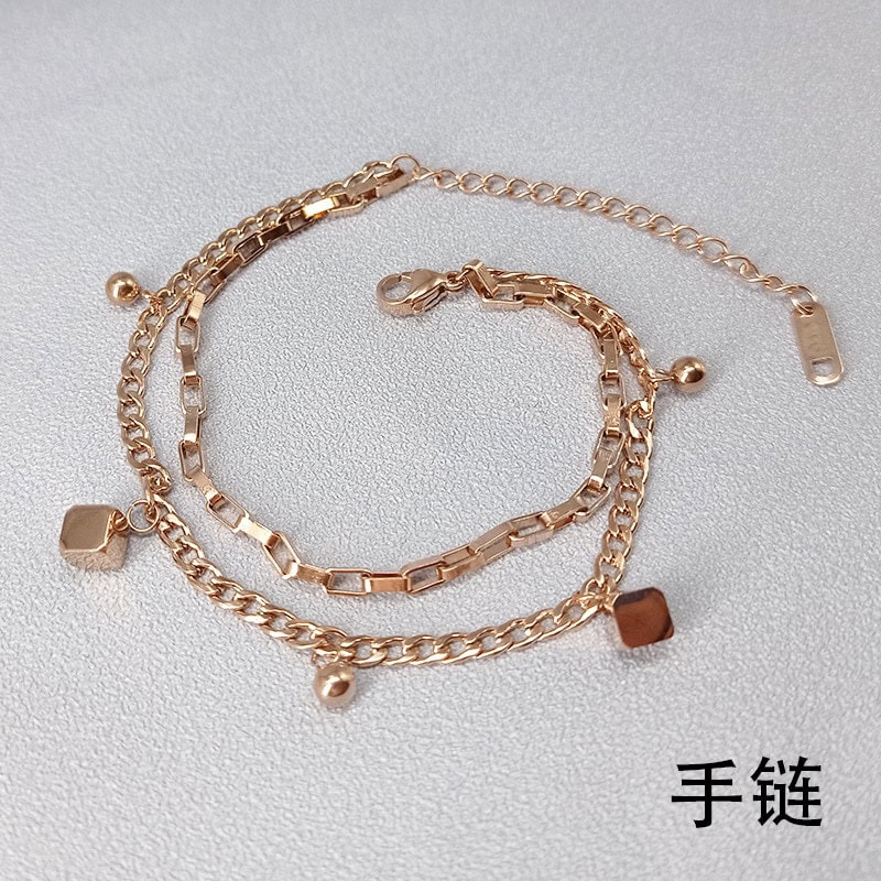 Luxury Famous Brand Jewelry Rose Gold Stainless Steel Roman Numerals Bracelets & Bangles Female Charm Popular Bracelet for Women