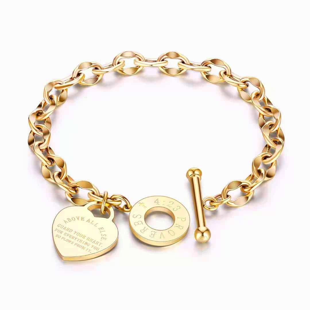 Luxury Famous Brand Jewelry Rose Gold Stainless Steel Roman Numerals Bracelets & Bangles Female Charm Popular Bracelet for Women