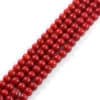 AqBeadsUk Semi-Precious Crystal Energy Stones with Natural Healing Power - Premium Genuine Red Coral 4.5mm Round Gemstone Jewellery Making Beads on 19.5 inch Strand