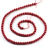 AqBeadsUk Semi-Precious Crystal Energy Stones with Natural Healing Power - Premium Genuine Red Coral 4.5mm Round Gemstone Jewellery Making Beads on 19.5 inch Strand