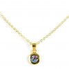 Semi-Precious stone CZ 18k Gold Plated necklace.