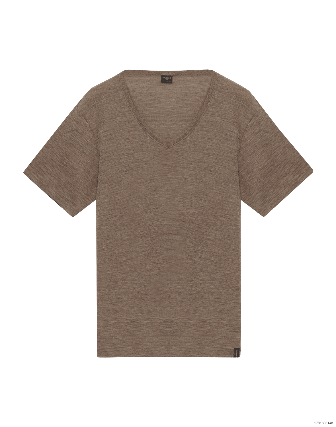 T-shirt med V-hals i merinould til kvinder