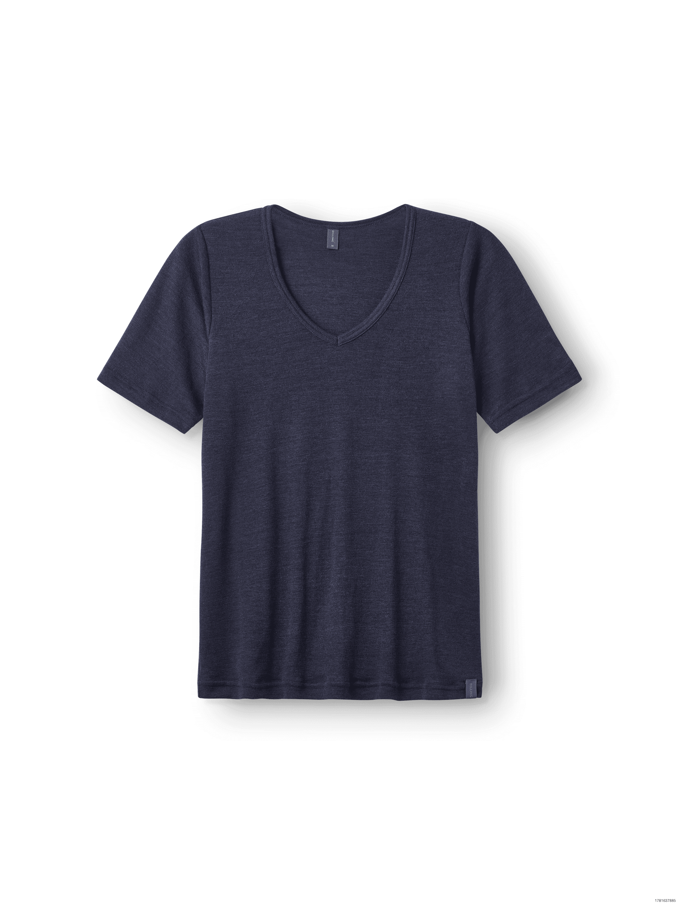 T-shirt med V-hals i merinould/silke til kvinder
