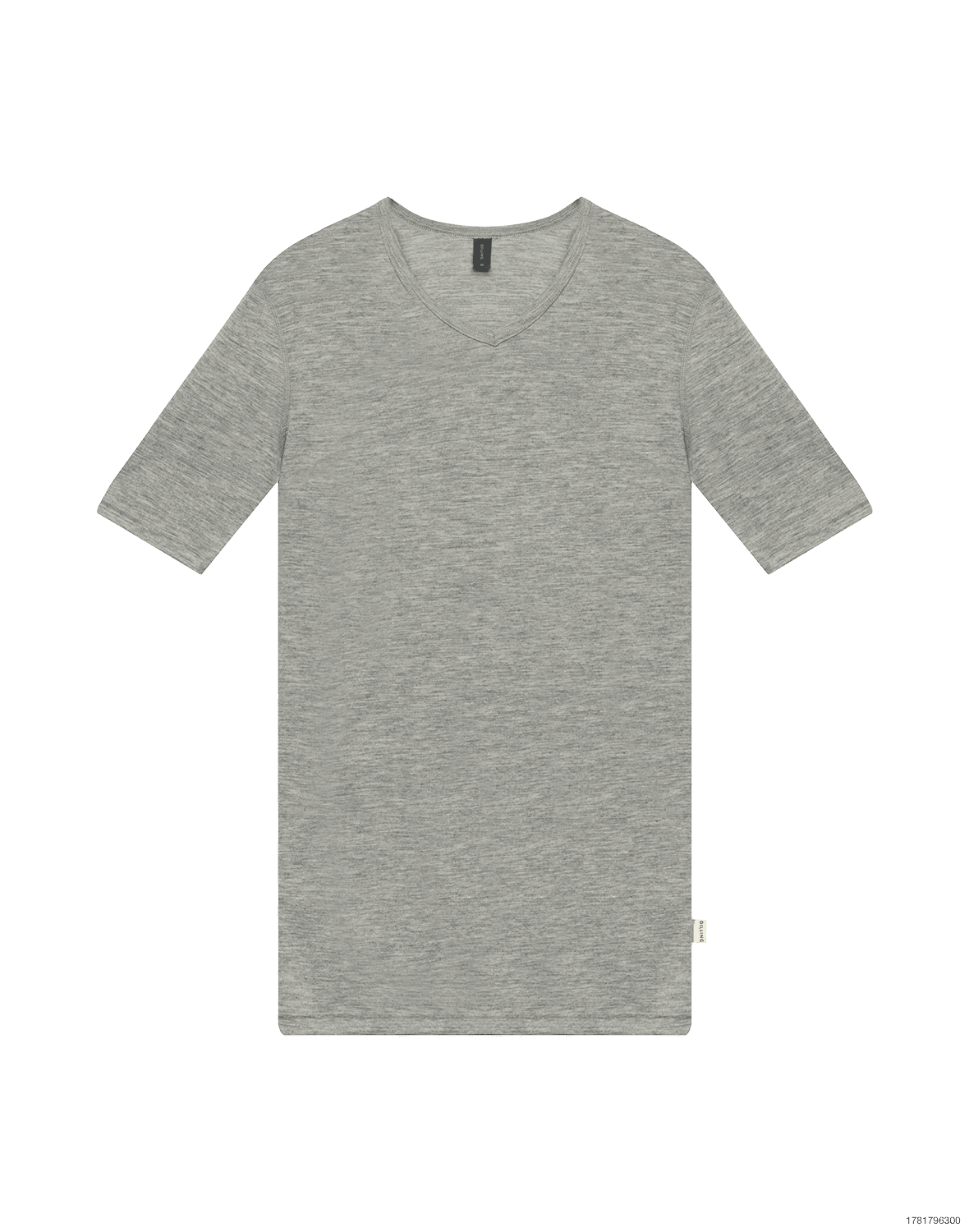 T-shirt med V-hals i merinould/silke til mænd