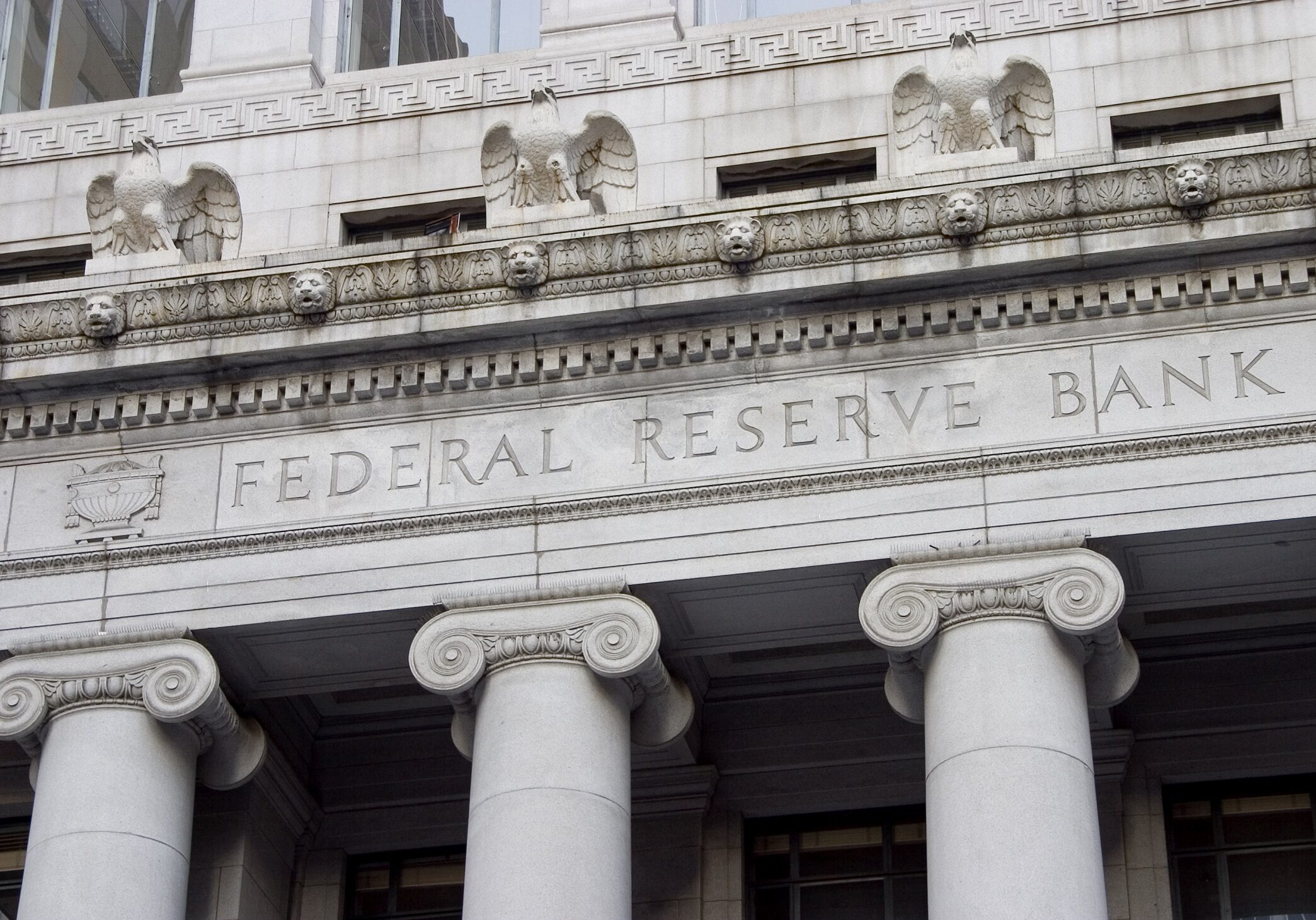 The facade of the Federal Reserve Bank.