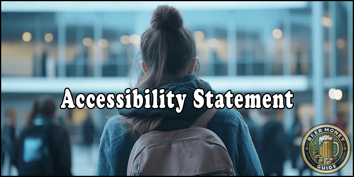 Accessibility Statement page header image with the Beer Money Guide logo in the corner.