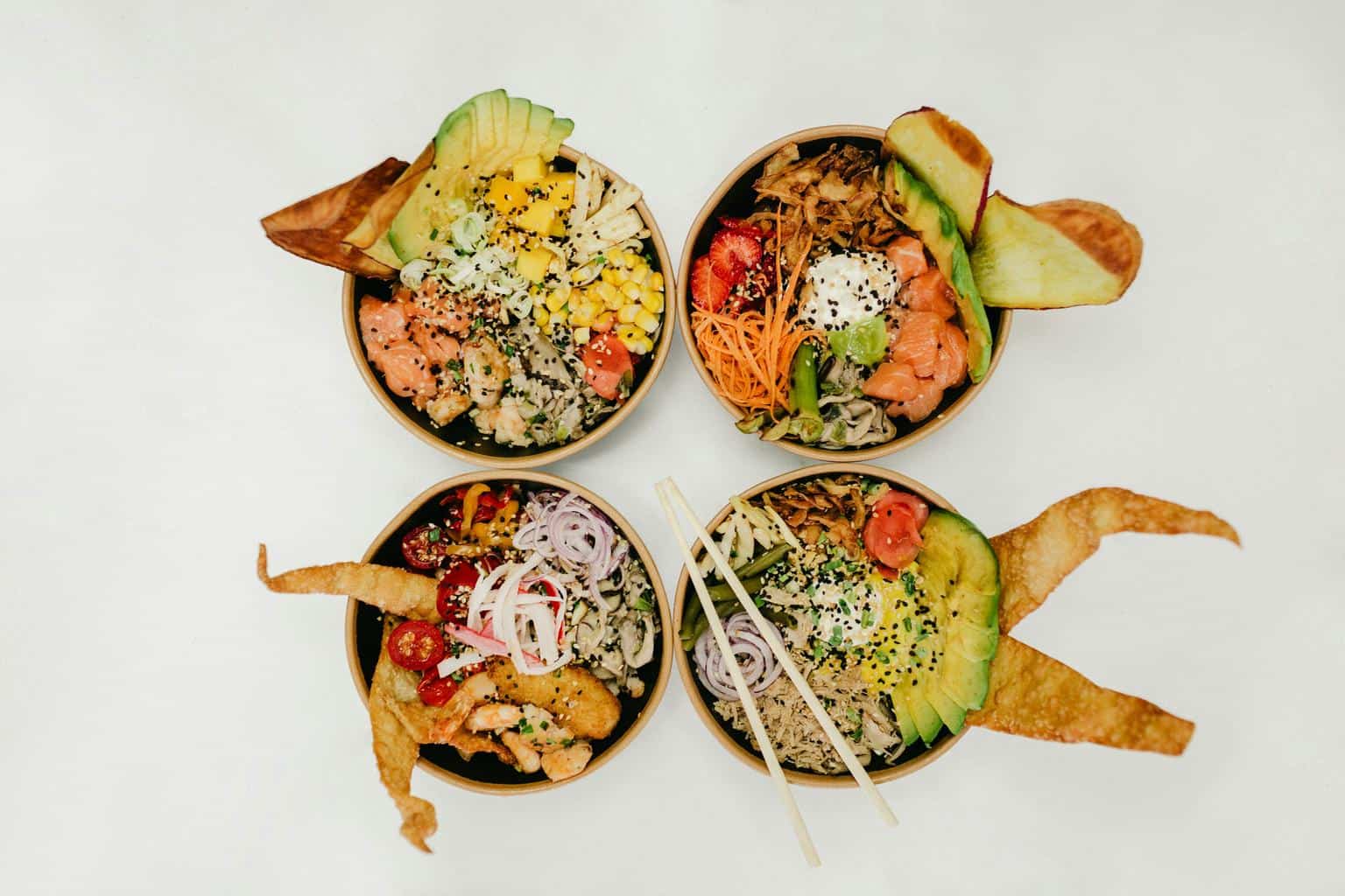 Customizable rice bowls