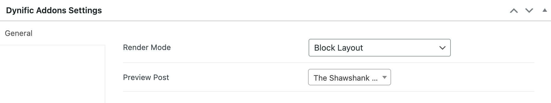 Creating Block Layout Settings