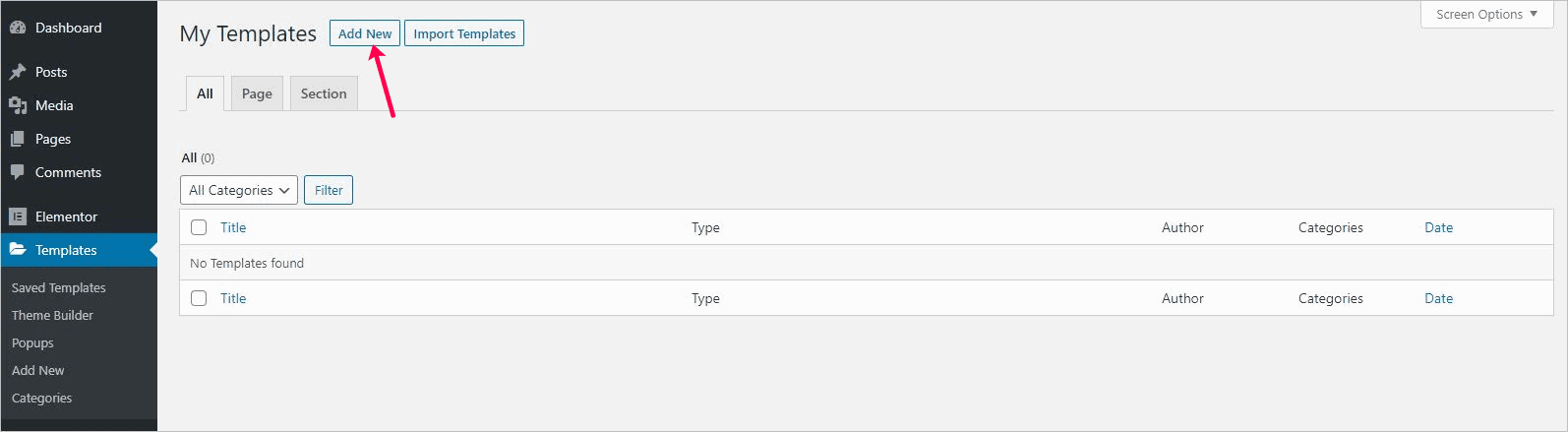 Elementor Template