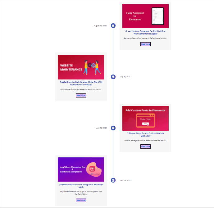 Elementor Post Timeline