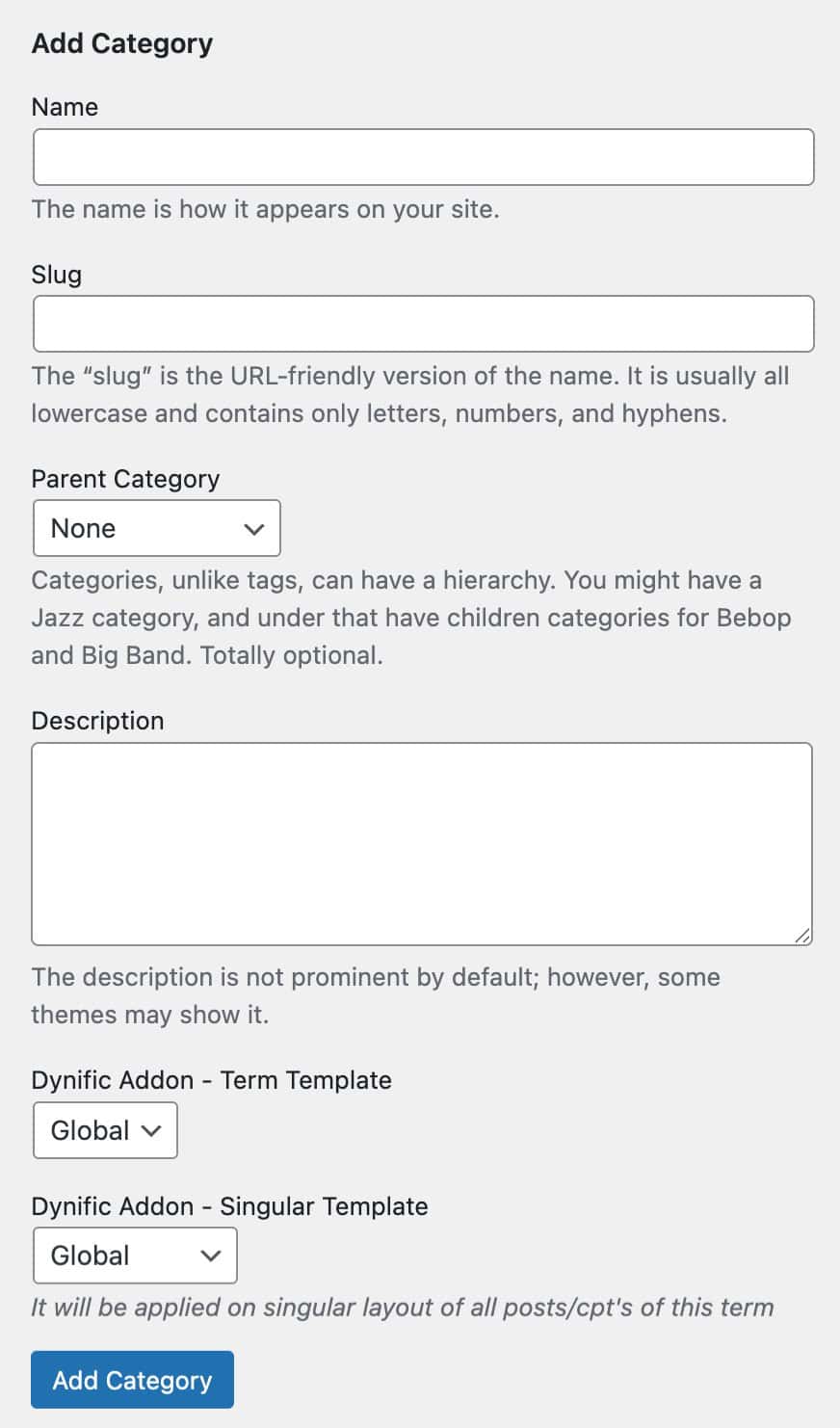 New Category Form