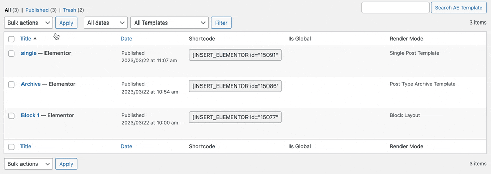 Export [ae_plugin_name] templates in Bulk