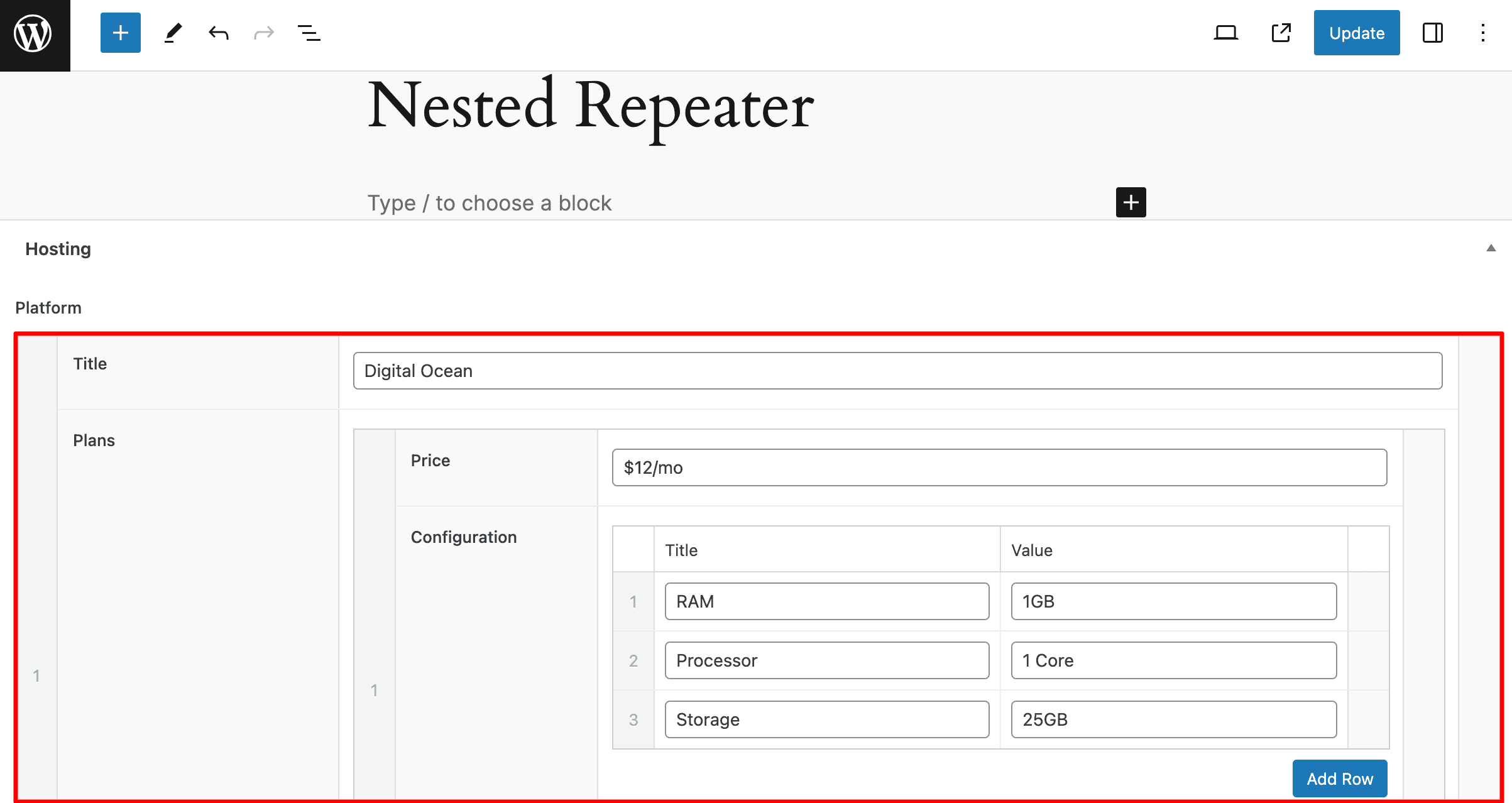 ACF: Custom Fields on Page