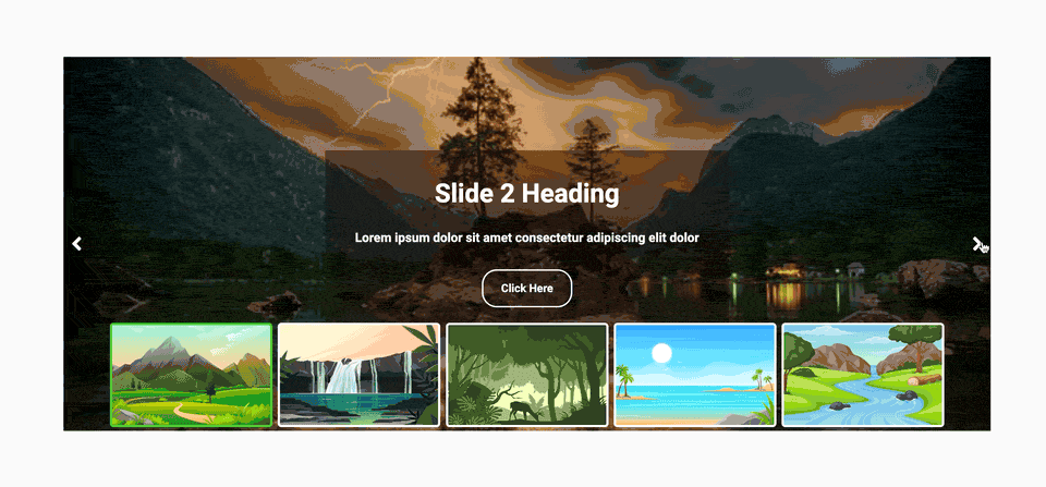 Thumbnail Slider: Design Demo