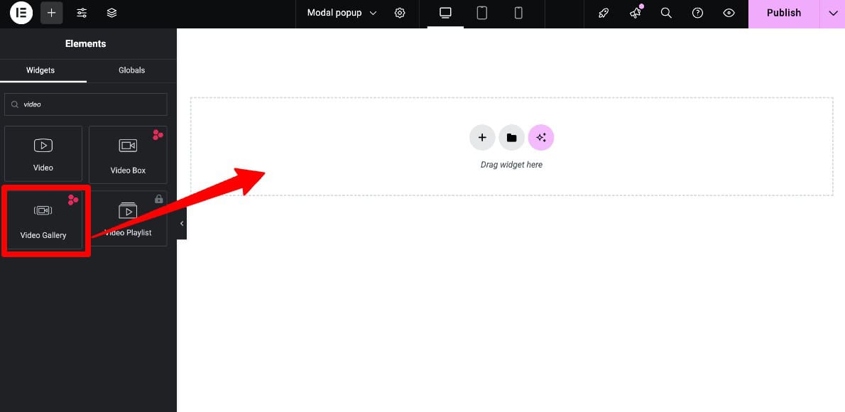 Add Video Gallery in Elementor