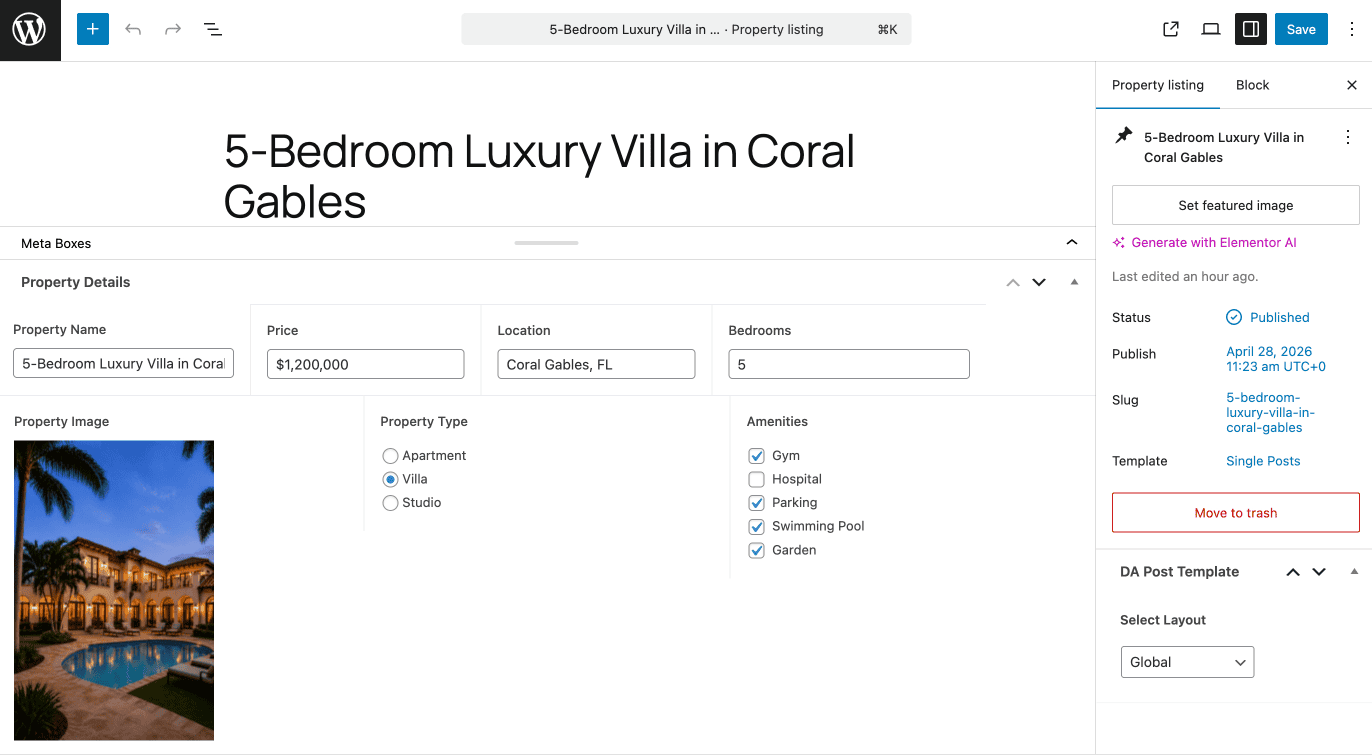 Add ACF Fields Data
