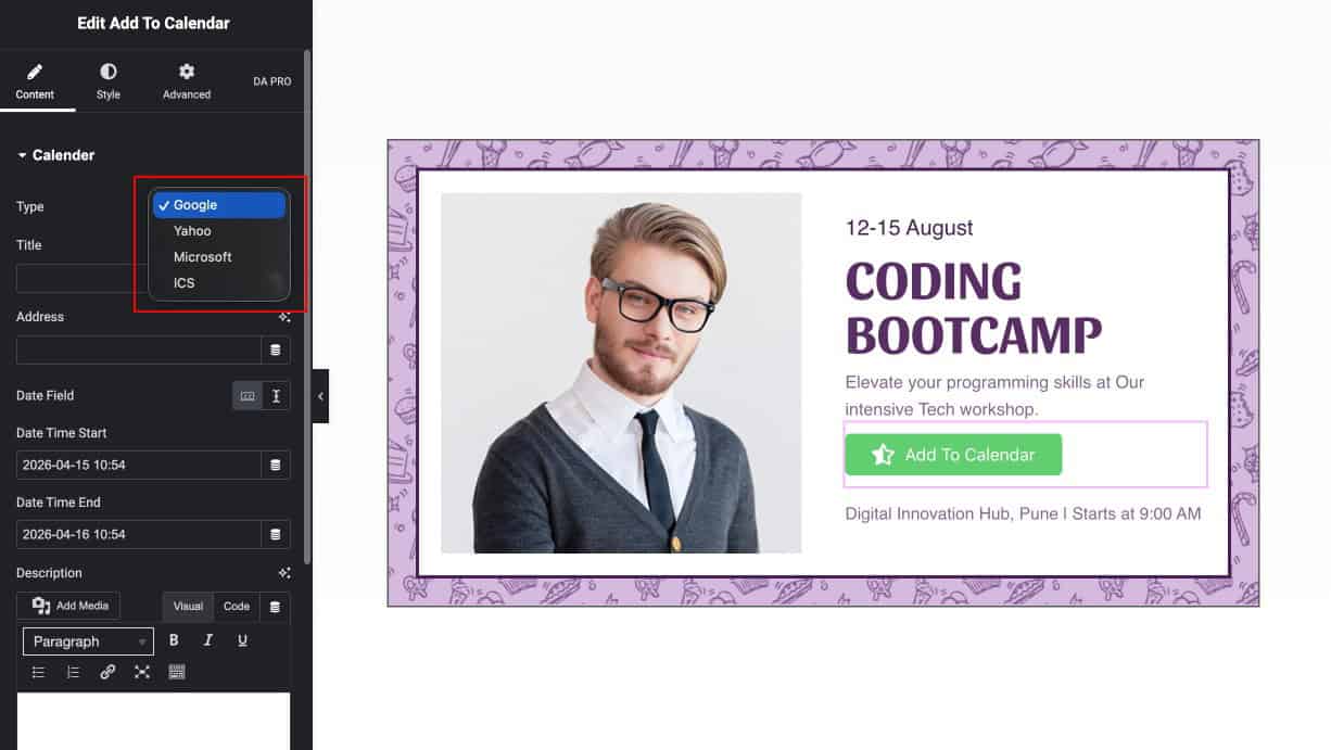 Choose Calendar Types