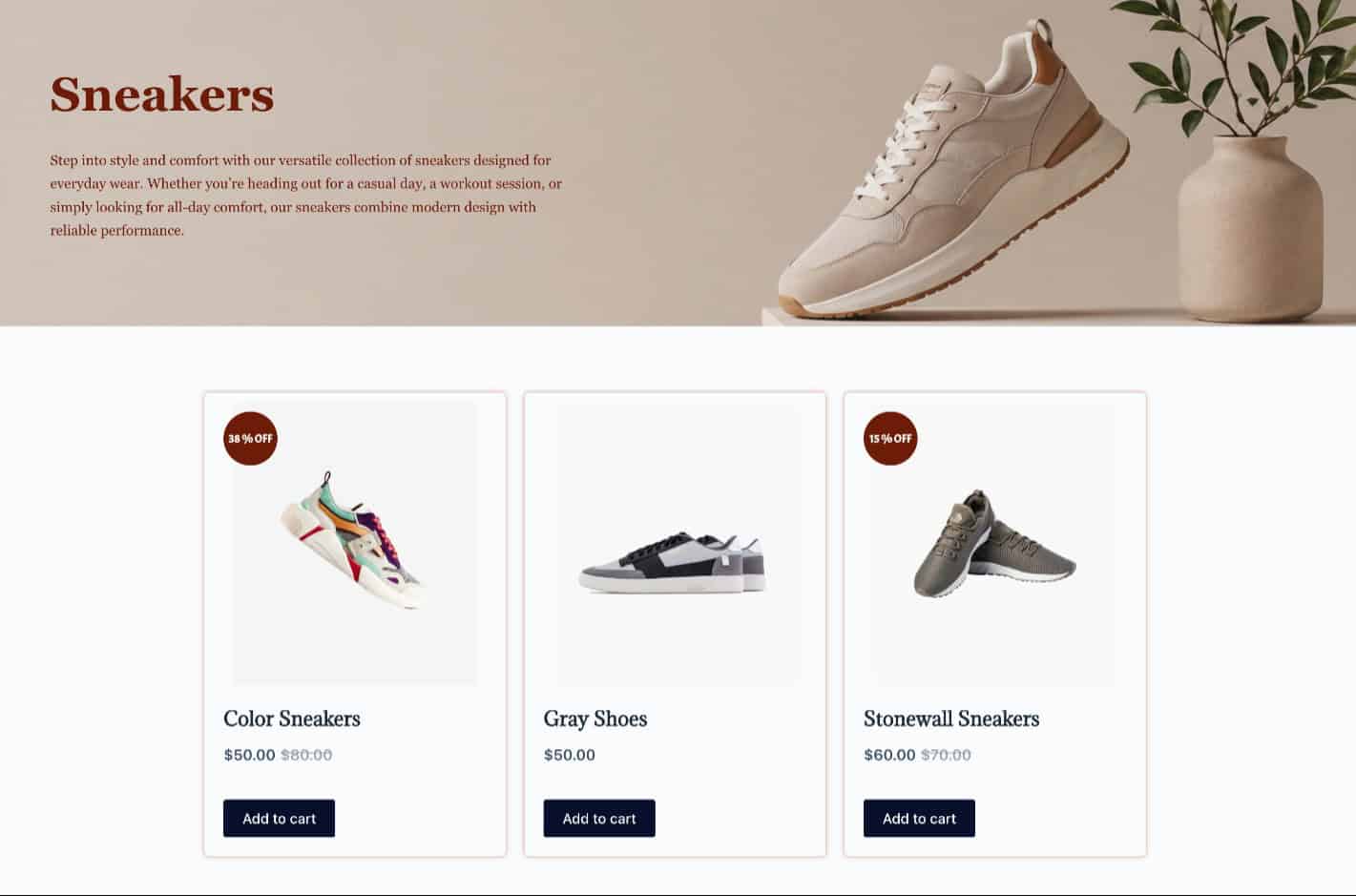 WooCommerce Product Category Page Created Using Dynific Addons WIdgets