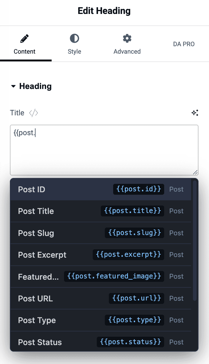 Insert a Token Via Picker Panel or Inline