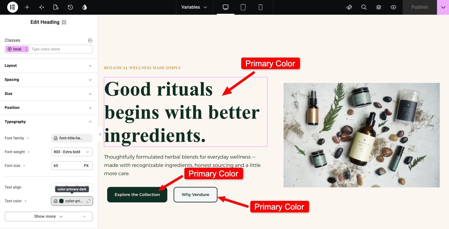 Before Changing the Variable Value