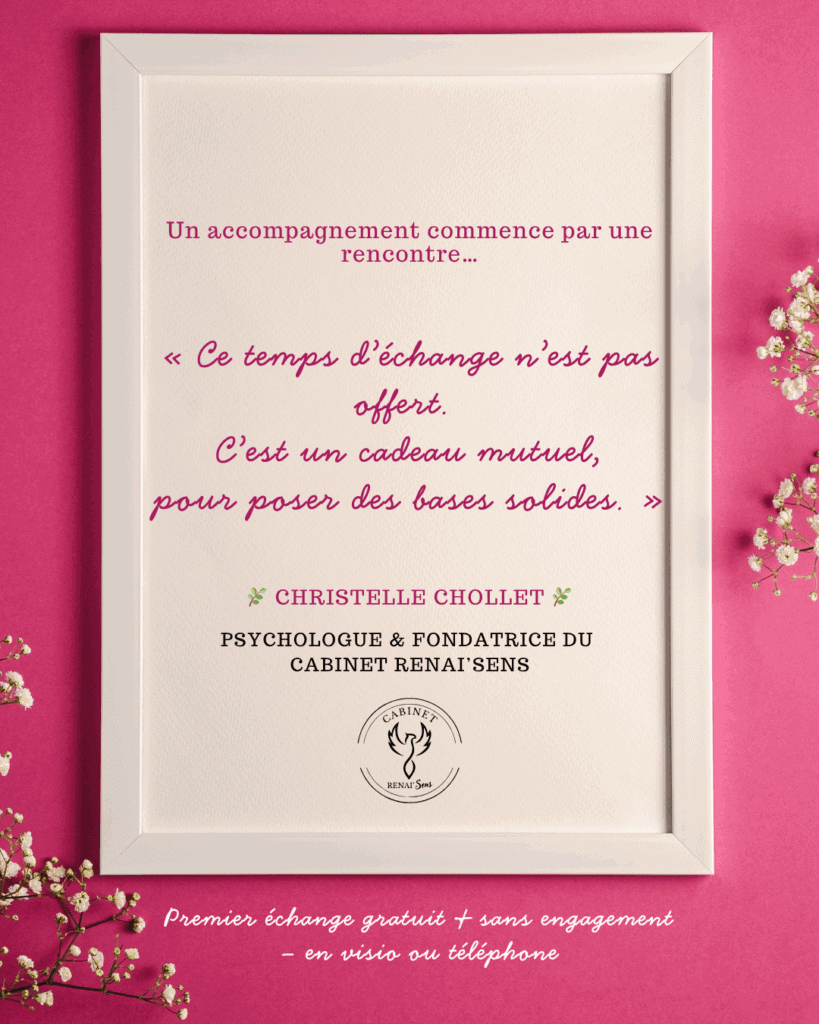 Consultation de psychologie à distance – VISIO ou TELEPHONE - Souffrance au travail – Ateliers- Formation- RH - QVT – Psychologie Positive- Cabinet RENAI'Sens - Christelle CHOLLET Psychologue – HOUILLES – LA MADELEINE DE NONANCOURT