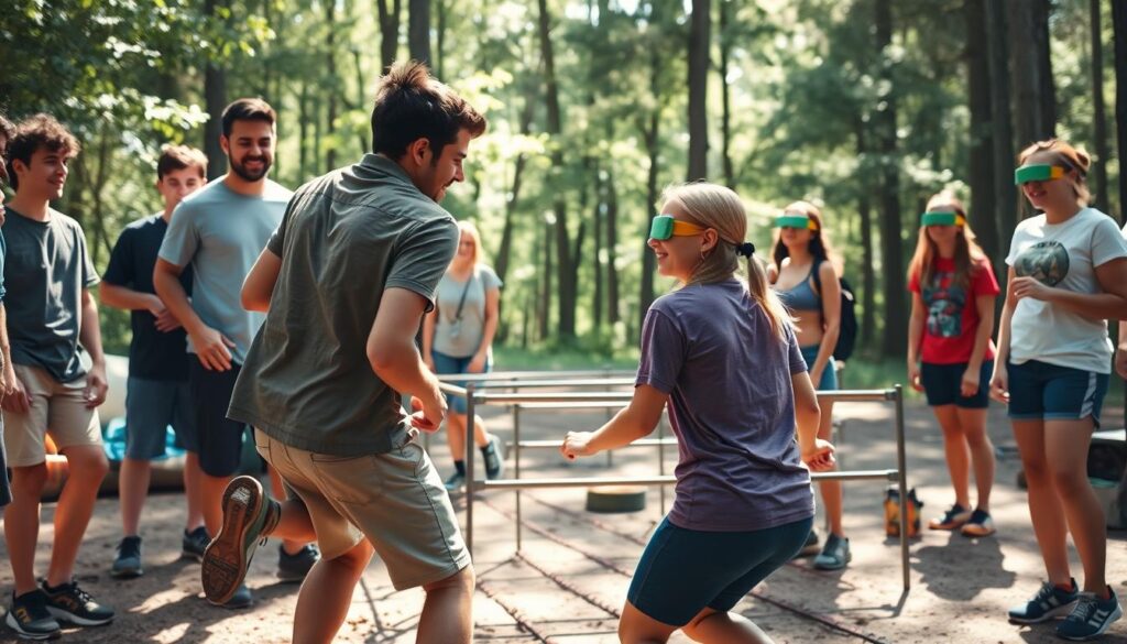 trust-building games for camp counselors