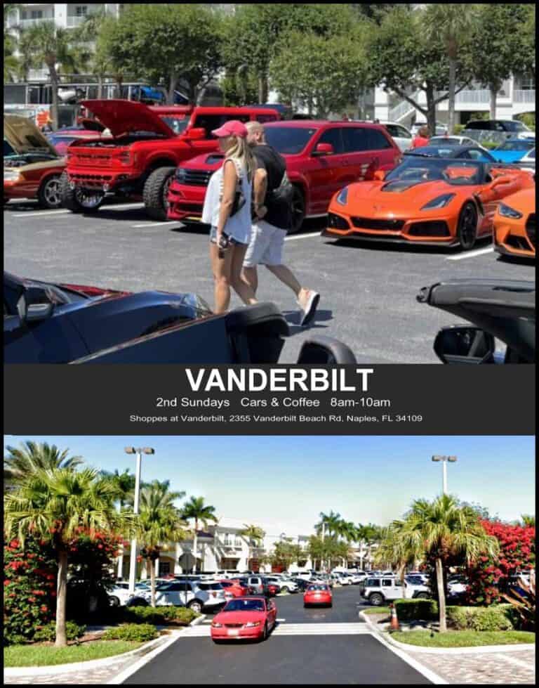 Vanderbilt Cars and Coffee car show in Naples, FL