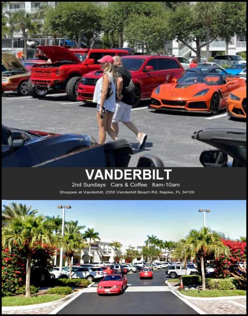 Vanderbilt Cars and Coffee event at Shoppes at Vanderbilt in Naples, FL on January 12, 2025
