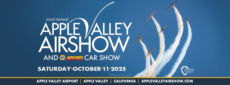 Apple Valley Airshow and NAPA Car Show event at 21600 Corwin Rd in Apple Valley, CA on October 11, 2025