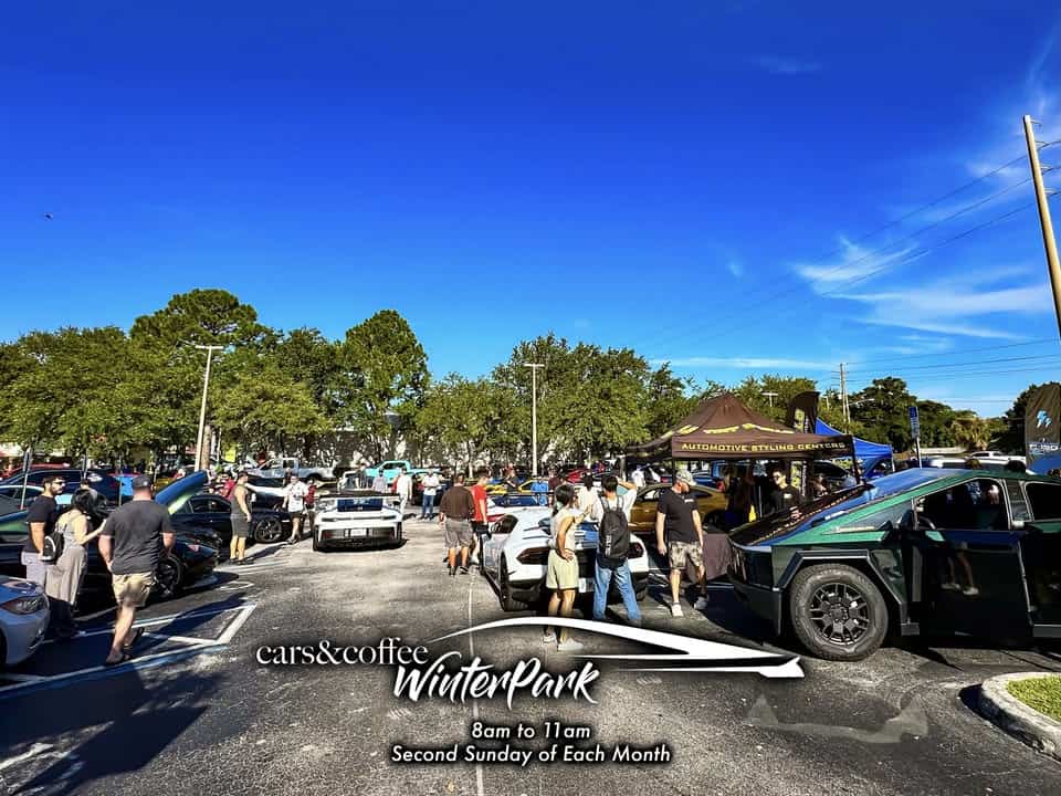 Cars & Coffee Winter Park event at 495 N Semoran Blvd in Winter Park, FL on January 12, 2025