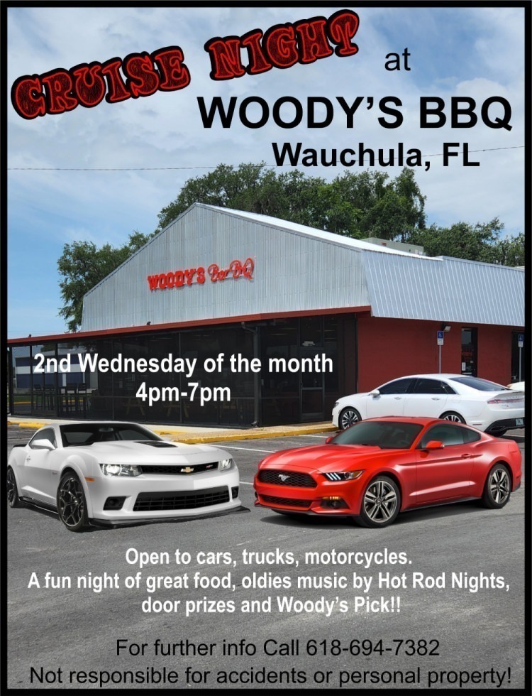 Cruise Night at Woody's BBQ event at Woody's BBQ in Wauchula, FL on February 26, 2025