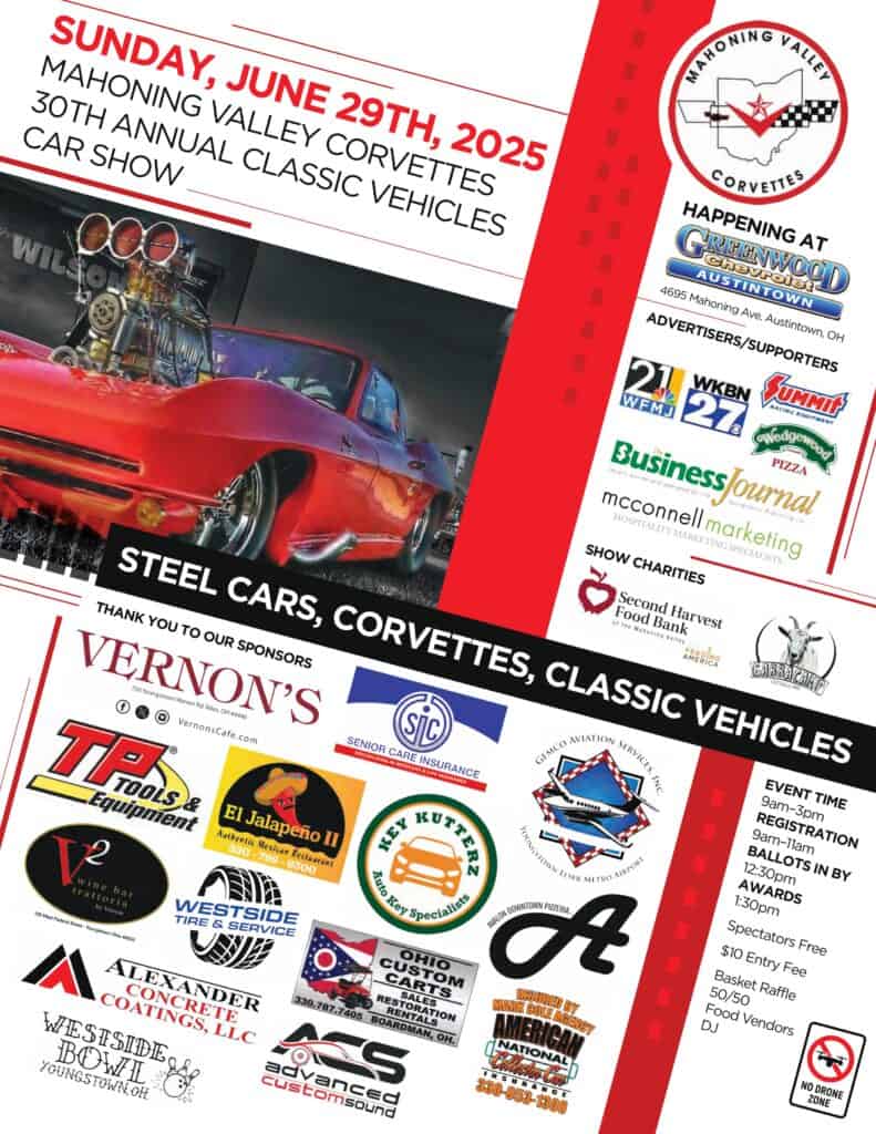 Mahoning Valley Corvettes 30th Annual Classic Vehicles Car Show event at Greenwood Chevrolet Austintown in Austintown, OH on June 29, 2025