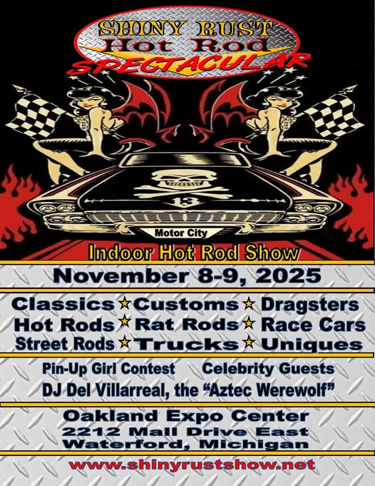 Shiny Rust Hot Rod Spectacular event at Oakland Expo Center in Waterford, MI on November 8, 2025