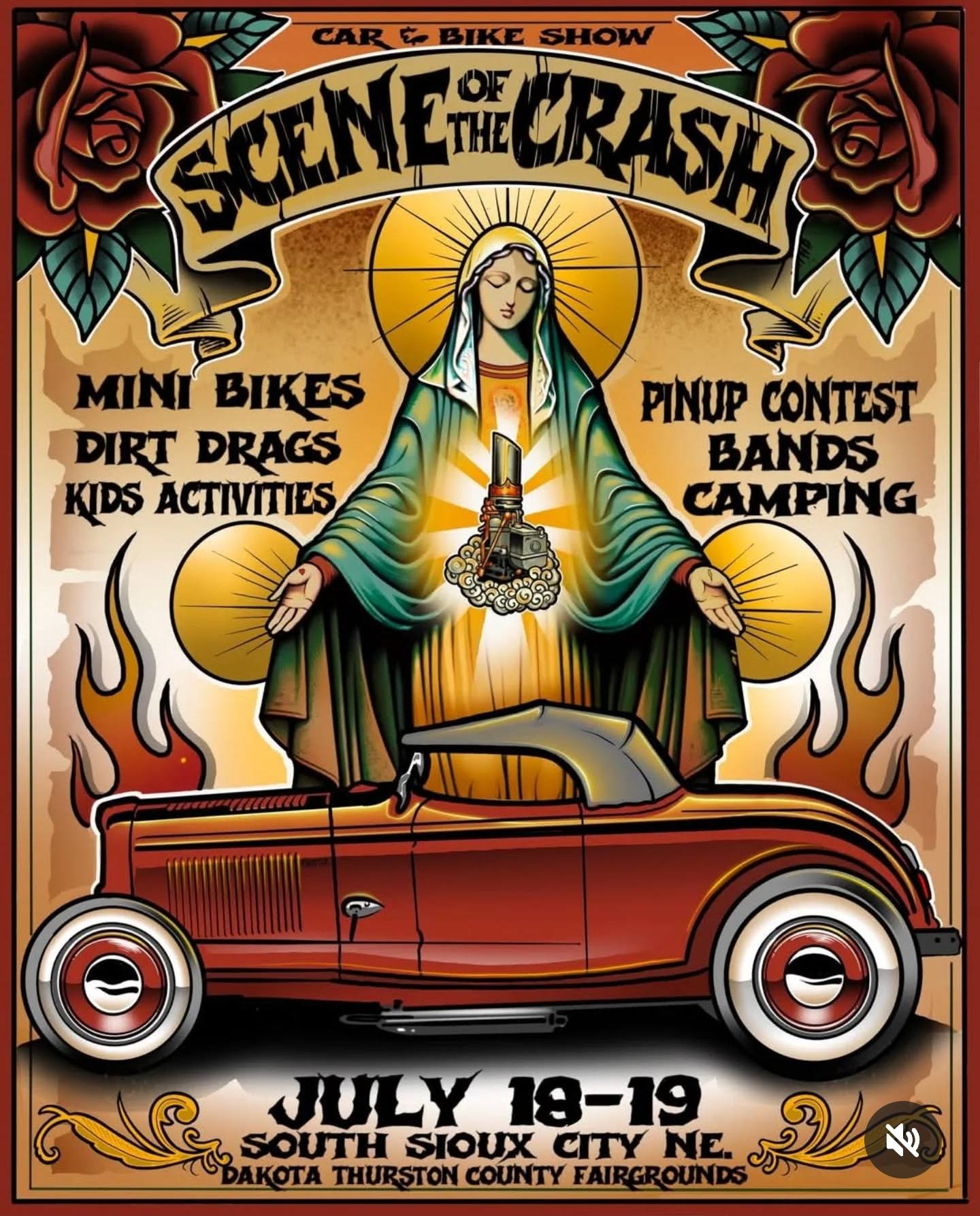 Car & Bike Show at The Scene Crash event at Dakota Thurston County Fairgrounds in South Sioux City, NE on July 18, 2025