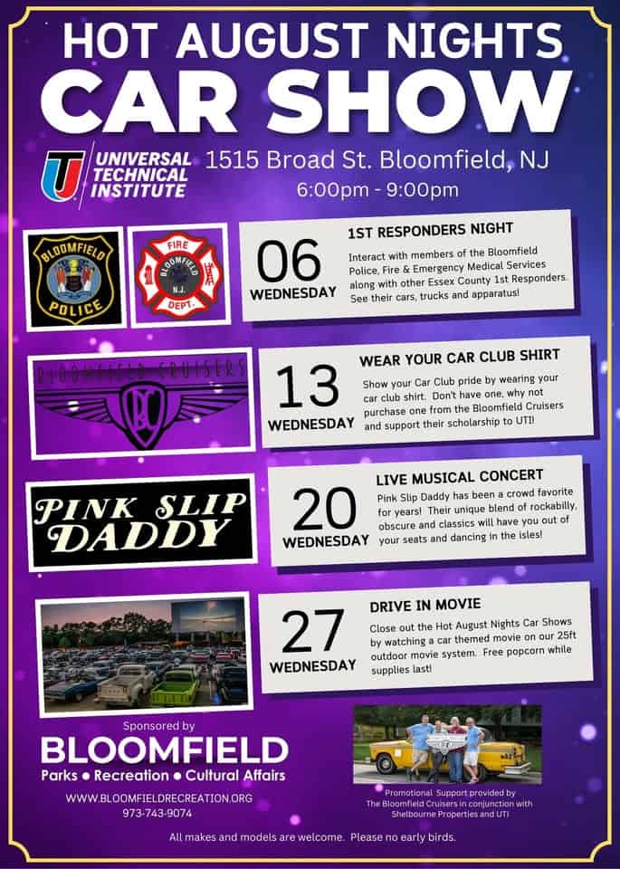 Hot August Nights at Universal Technical Institute - Club Shirt Night event at Universal Technical Institute in Bloomfield, NJ on August 13, 2025