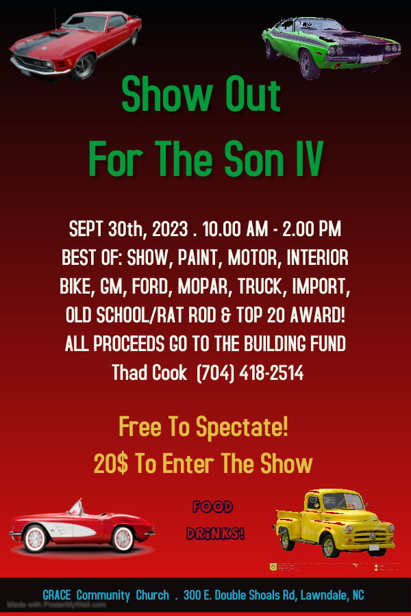 Show Out For The Son IV event at Grace Community Church in Lawndale, NC on September 30, 2025