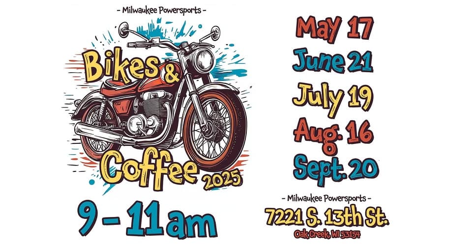 Bikes & Coffee 2025 event at 7221 S 13Th St in Oak Creek, WI on June 21, 2025