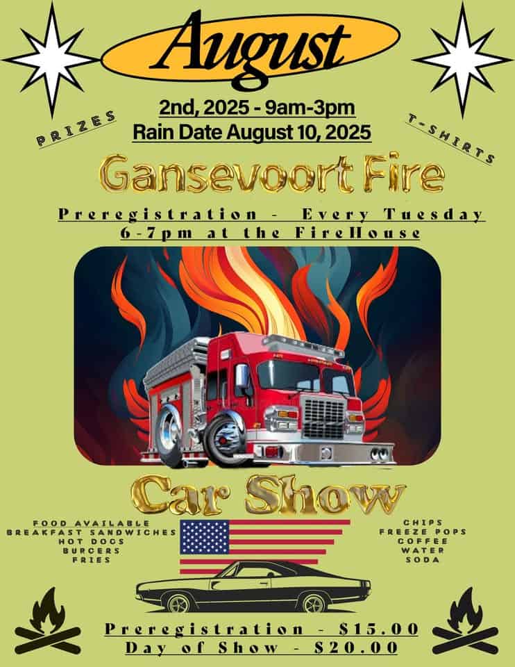 Car Show event at 1870 Schuylerville Rd in Gansevoort, NY on August 2, 2025