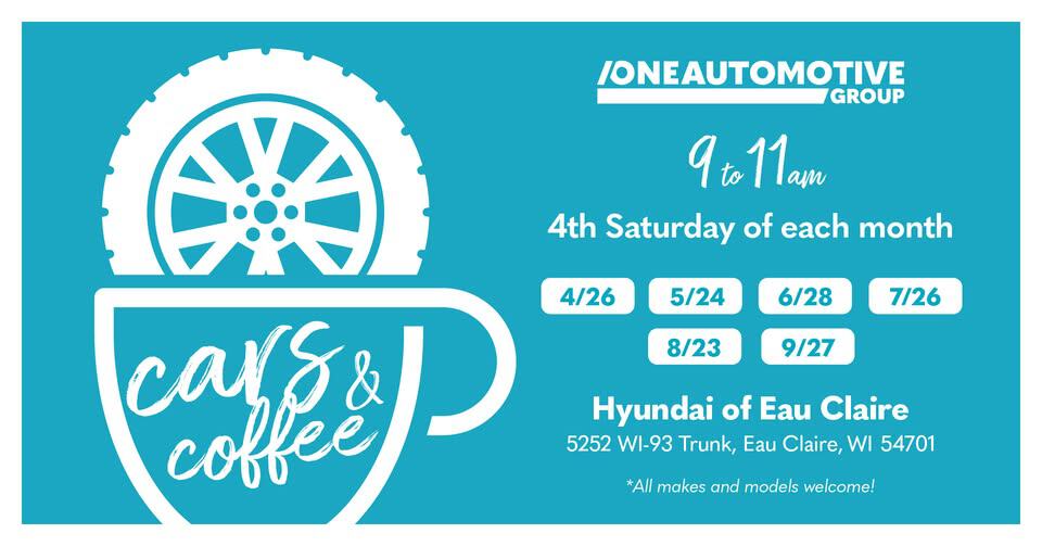 Cars & Coffee event at 5252 Wi-93 in Eau Claire, WI on May 24, 2025