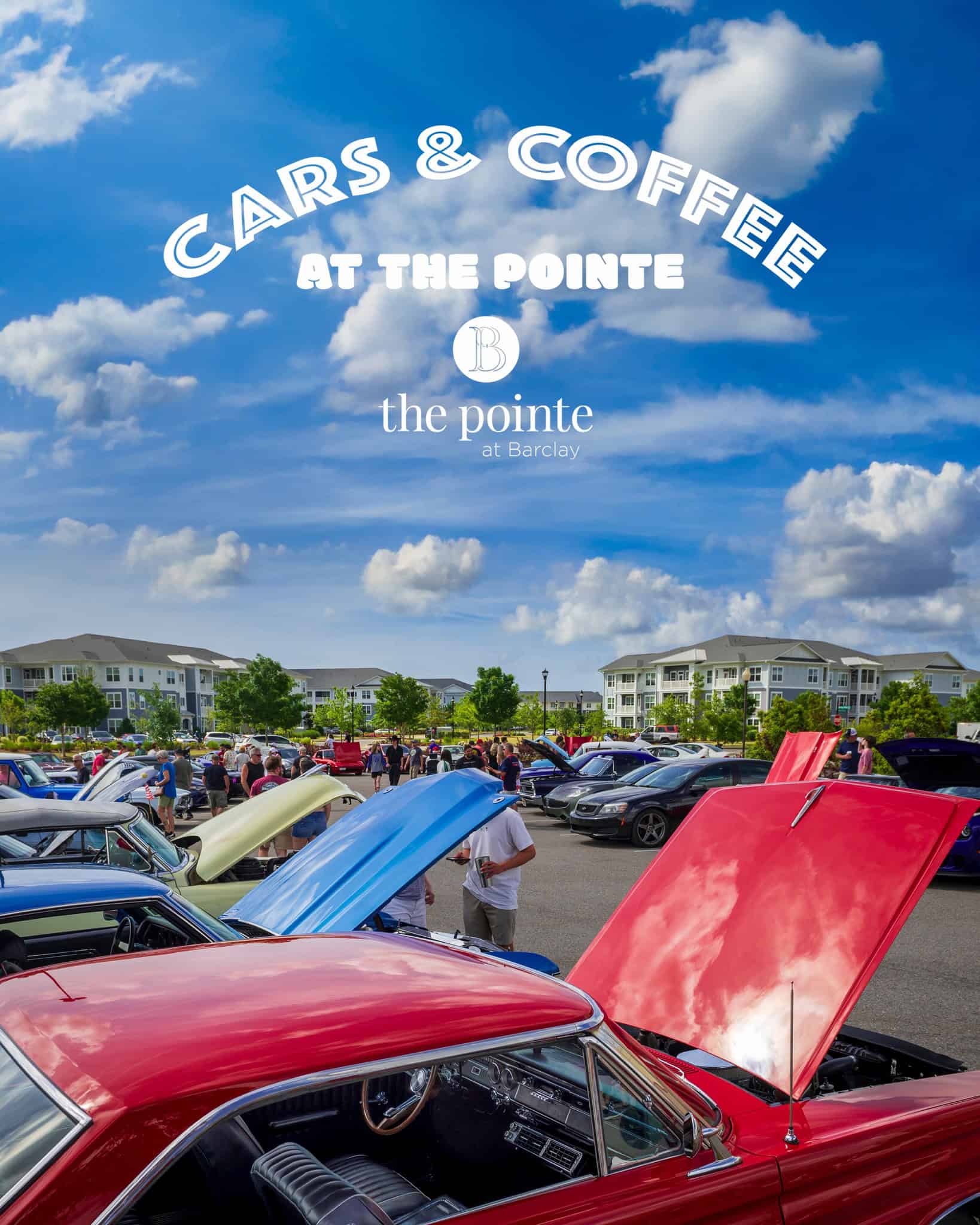 Cars & Coffee at The Pointe event at The Pointe at Barclay in Wilmington, NC on May 3, 2025