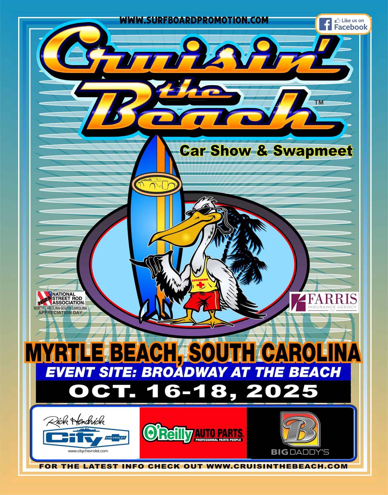 Cruisin the Beach event at Broadway At The Beach in Myrtle Beach, SC on October 16, 2025