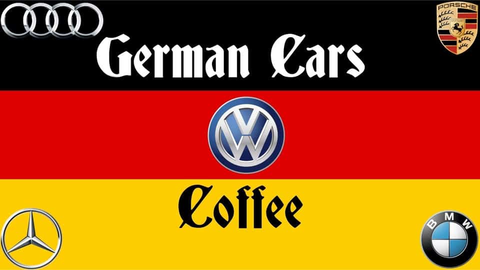 German Cars and coffee! Volkswagen VW Audi BMW Porsche Mercedes event at 8403 Main Street in Edmonds, WA on June 14, 2025