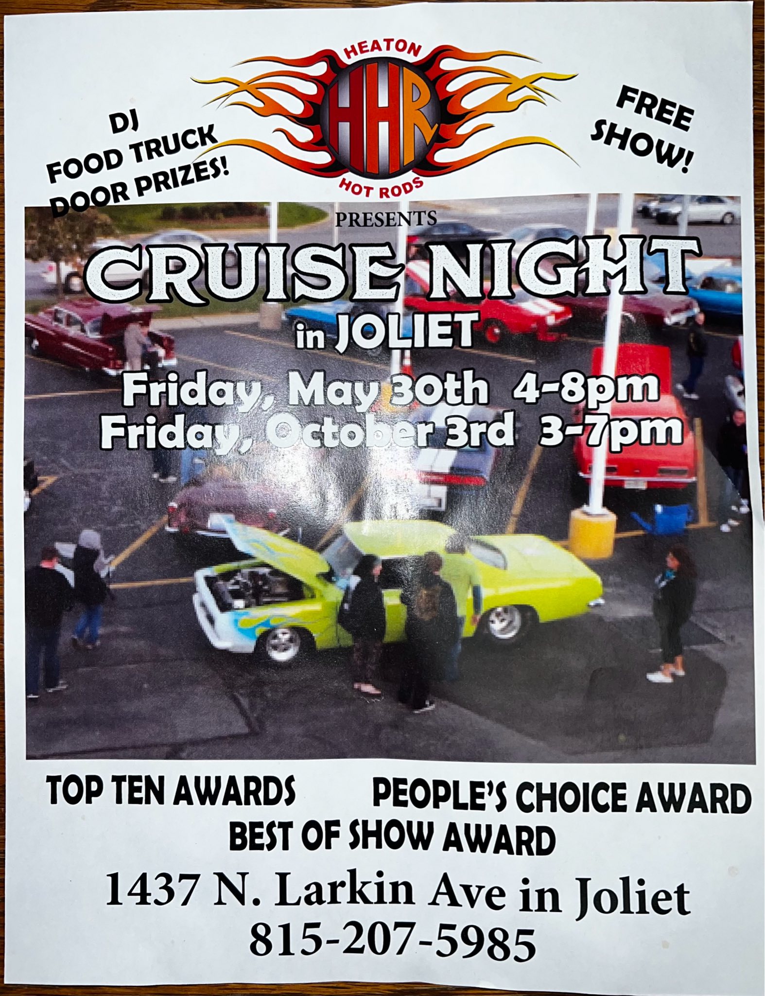Heaton Hot Rods Presents: Cruise Night! event at 1437 N. Larkin Ave in Joliet, IL on May 30, 2025