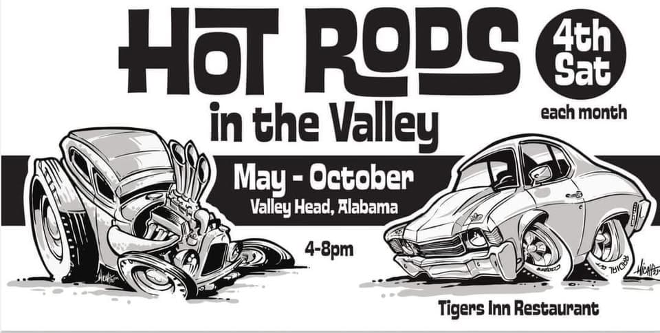 Hot Rods in The Valley event at 132 Commerce Ave in Valley Head, AL on May 24, 2025
