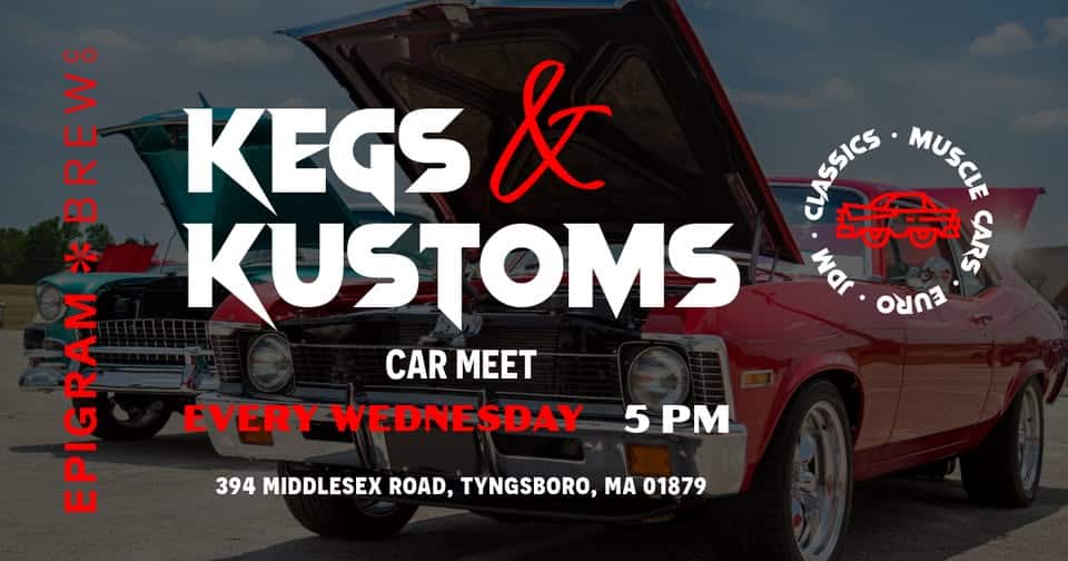 Kegs & Kustoms Car Meet at Epigram Brew Co. event at 394 Middlesex Rd in Tyngsboro, MA on May 14, 2025
